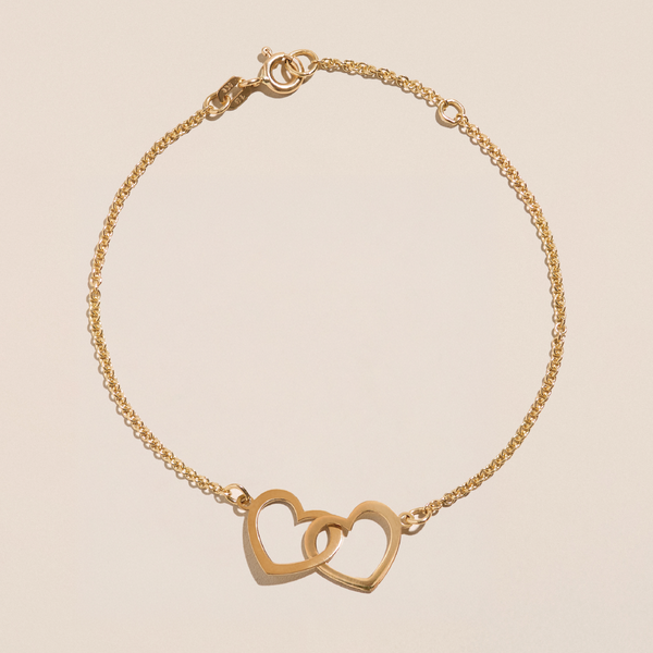 PULSERA DOBLE CORAZÓN