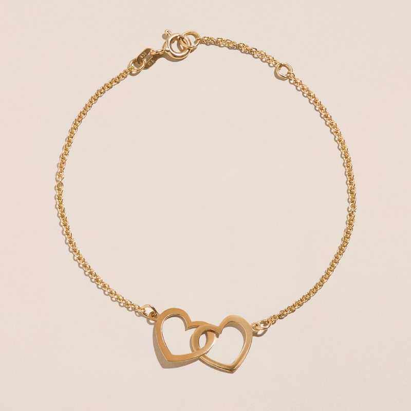 PULSERA DOBLE CORAZÓN